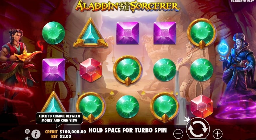 Aladdin And The Sorcerer ค่าย PRAGMATIC PLAY สล็อต เครดิตฟรี kng365slot