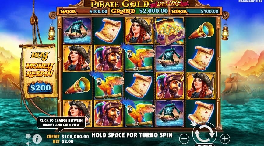 Pirate Gold Deluxe ค่าย PRAGMATIC PLAY คาสิโน เว็บตรง kng365slot