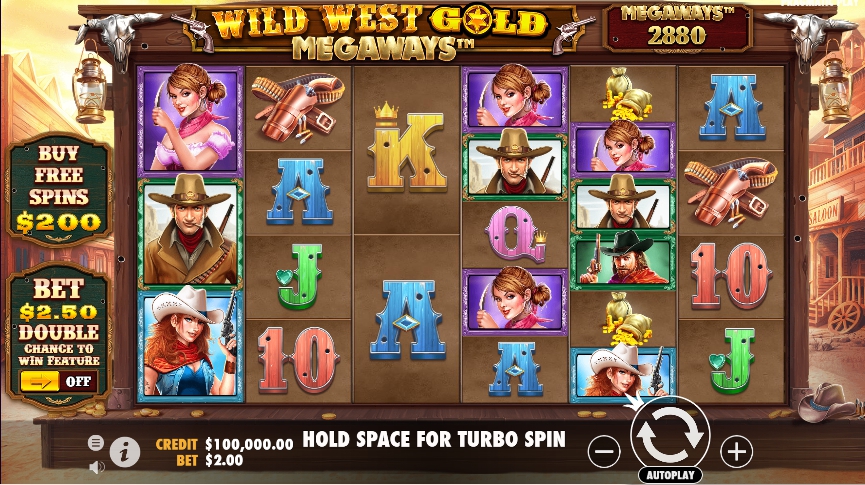 Wild West Gold Megaways ค่าย PRAGMATIC PLAY สล็อต เครดิตฟรี kng365slot
