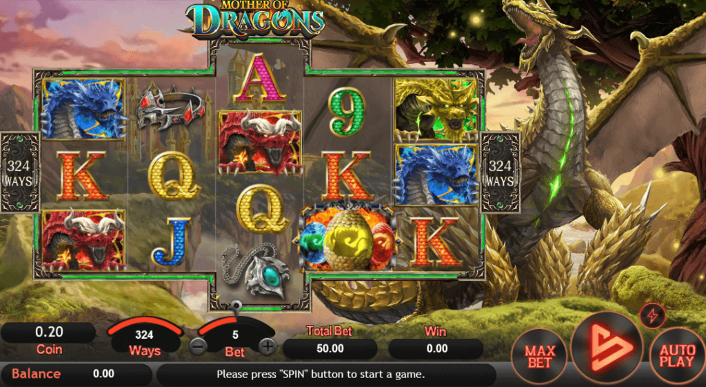 Mother of Dragons สล็อต ค่าย SimplePlay บนเว็บ Kng365slot เว็บตรง สล็อต PG