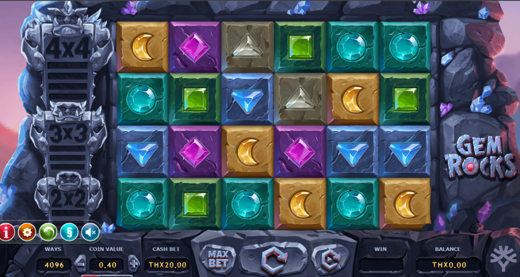 Gem Rocks สล็อต Yggdrasil เครดิตฟรี 300 KNG365SLOT