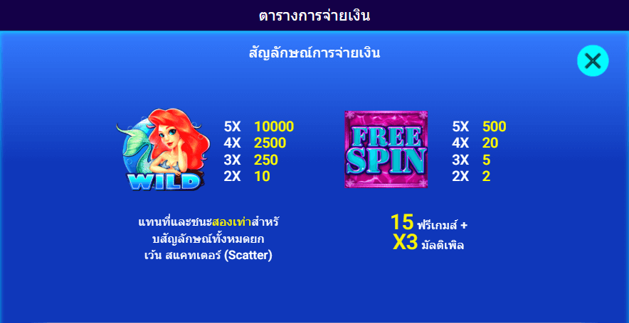 MERMAID spadegaming สล็อต เครดิตฟรี KNG365SLOT