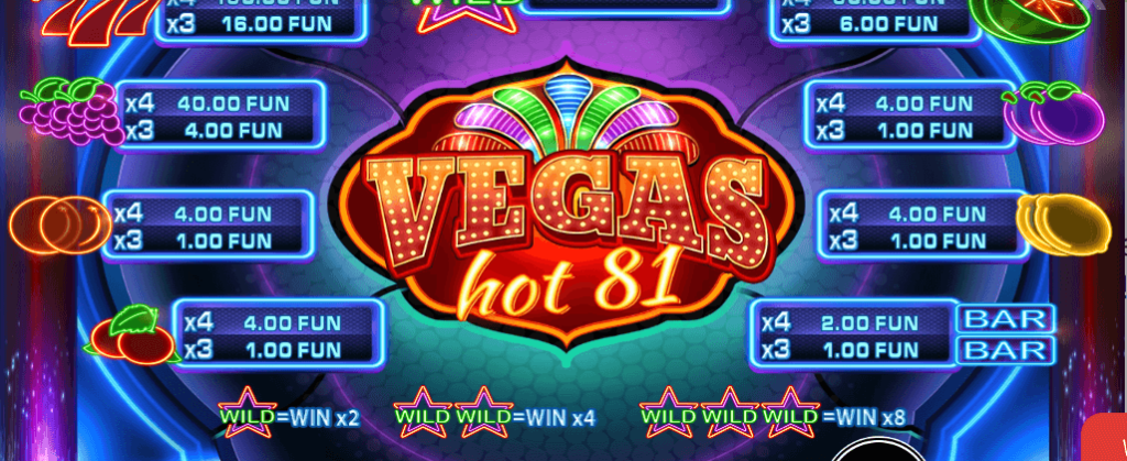 Vegas Hot 81 Wazdan Direct เว็บตรง KNG365SLOT